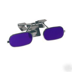 Clip on flip up welders glasses for hard hat free shipg