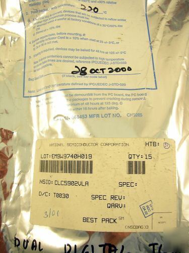 15 units lot ns CLC5902VLA , ic dual digital tuner /agc