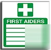 First aiders ... sign-adh.vinyl-300X300MM(sa-028-al)