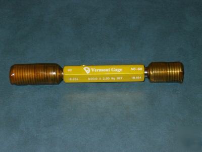 New thread gage, M20-2.50 6G stl go/nogo set plug assy