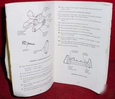 Sunnen pg-810-e precision gage/fixtures/fingers manual