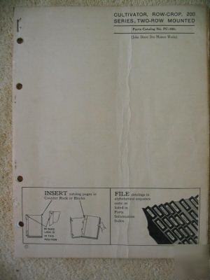John deere 200 cultivator a b g 50 60 70 520 620 720