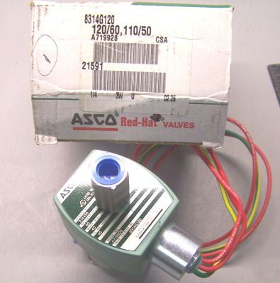 New asco red-hat 8314G120 solenoid valve 3W 1/4 npt