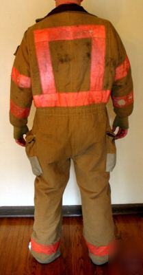 Firefighter turnout bunker gear, jumpsuit, large