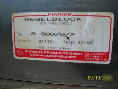 Maximator regelblock hydraulikmodul schmidt kranz gmbh