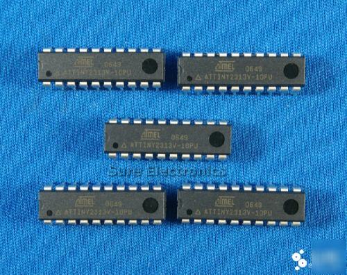 5 pcs atmel ATTINY2313V-10PU risc architecture mcu