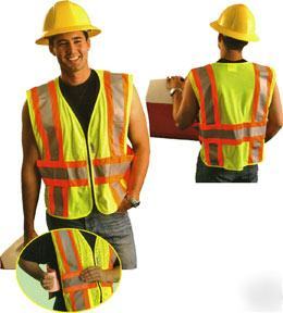 Ansi osha class 2 ii expandable safety vest lime 3X/4X