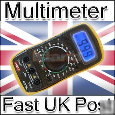 Heavy duty digital multimeter w/rubber casing + leads