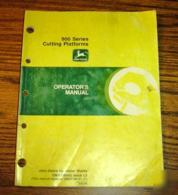 John deere 900 cutting platform operator's manual jd