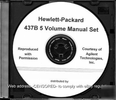 Agilent hp 437B oper & service + calibration manuals