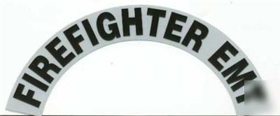 Fire helmet crescent decals firefighter emt black