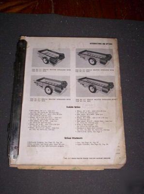 New idea manure spreader binder parts list op manual