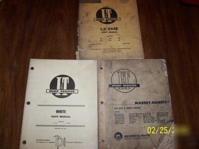 Case white massey harris shop service manuals 