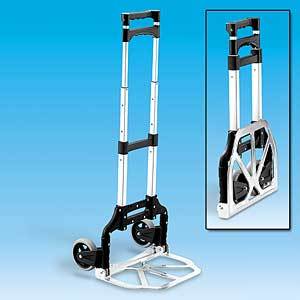 Folding hand truck | sturdy fold flat cart holds 150 lb