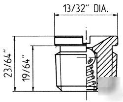 Grease fitting 1/8 npt slotted flush str 10 fittings