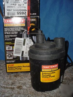 Craftsman 1/4 hp pro. submersible sump pump 2655