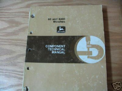 John deere 60 6000 winches component technical manual