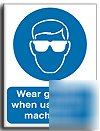 Wear goggles sign-s. rigid-300X400MM(ma-046-rm)