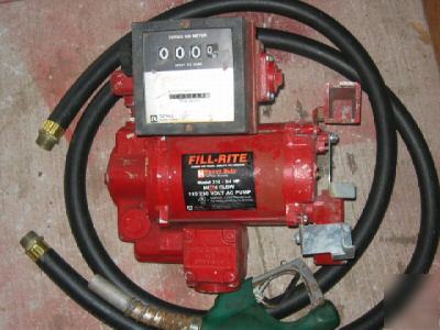 Tuthill high volume fuel transfer pump w/meter,hose,noz