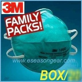 3M 1860/1860S N95 respirator surgical mask, box/20