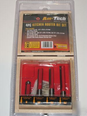 Am-tech kitchen router set, fits dewalt & bosch etc