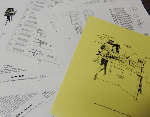 Metal lathe instruction manual basic set up logan