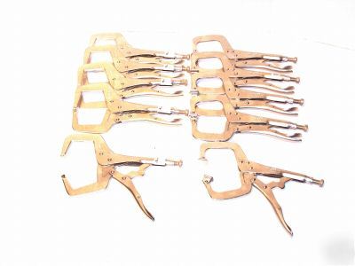 10 pc 11'' locking c clamps with pad holding clamps