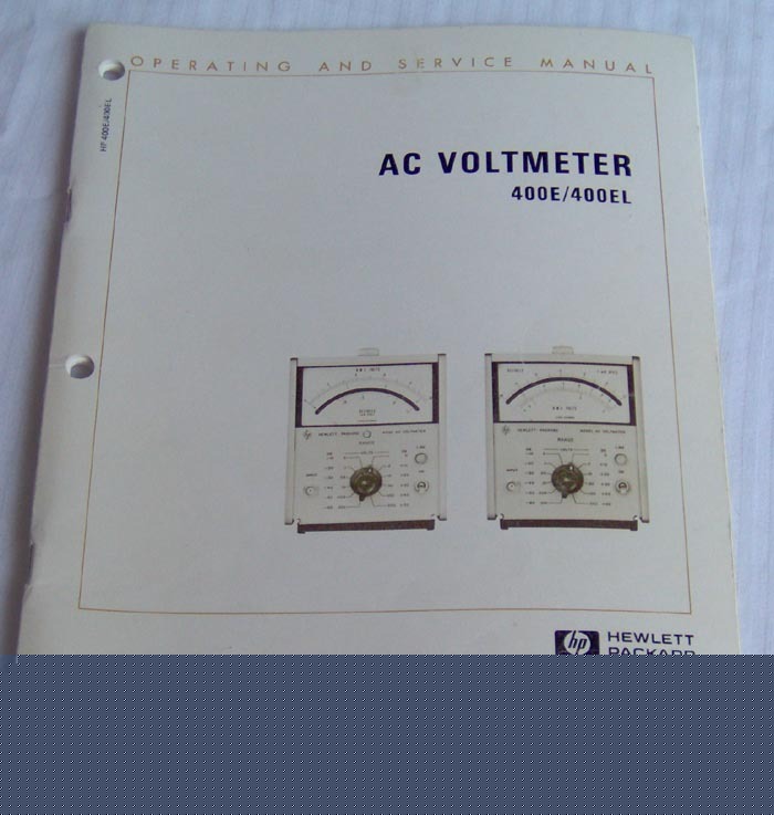 Hp 400E /el ac voltmeter operating & service manual []
