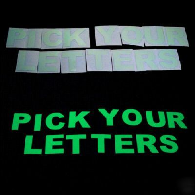 Pick 6 glow in the dark letters/numbers 3-1/2