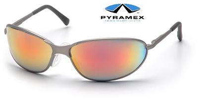 Pyramex zone ii metal ice orange mirror safety glasses