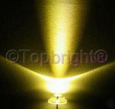 500 pc mega bright warm white led 5MM 20,000 mcd f/r