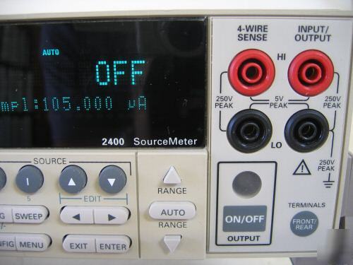 Keithley 2400 high sourcemeter, 200V, 1A, 20W