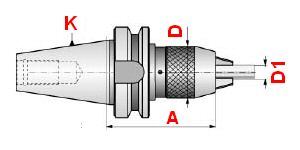 Bison bt-40 keyless drill chuck- 1/32
