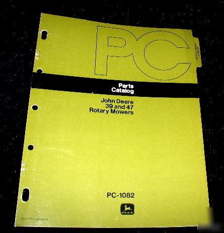 John deere 39 and 47 rotary mowers parts catalog