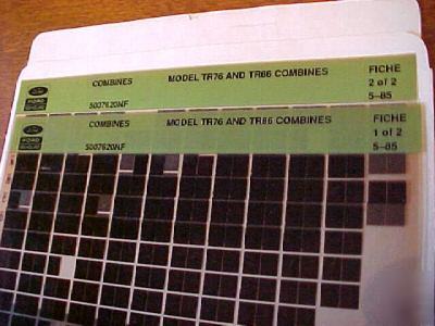 New holland TR76 & TR86 combine parts microfiche