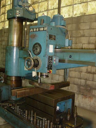 Wmw radial arm drill 5FT model BR60-1600-gh bed 5FTX3FT