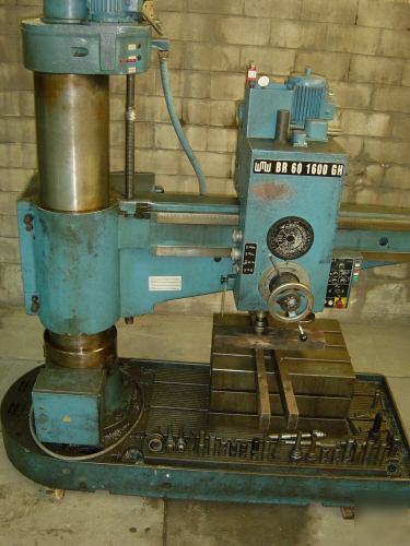Wmw radial arm drill 5FT model BR60-1600-gh bed 5FTX3FT