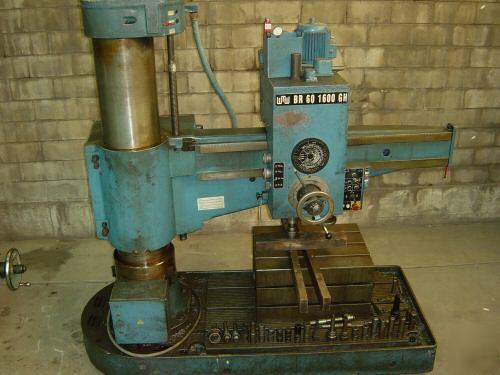 Wmw radial arm drill 5FT model BR60-1600-gh bed 5FTX3FT