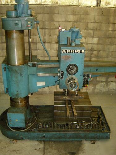 Wmw radial arm drill 5FT model BR60-1600-gh bed 5FTX3FT