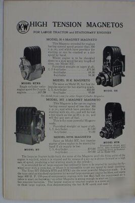 Original kw magneto service and parts manual