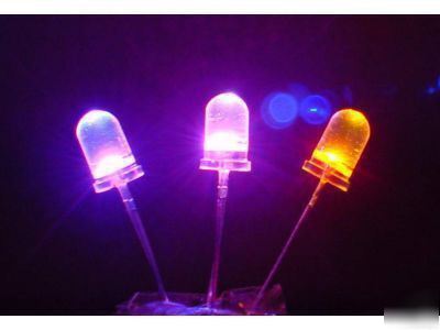 10PCS 5MM 3 color rgb led leds bulbs auto change