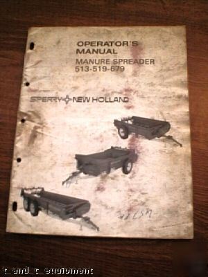 New holland 513-519-679 manure spreader manual b-i-n 