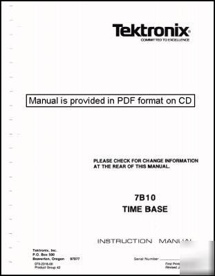 Tek tektronix 7B10 service & operation manual