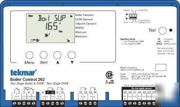 New tekmar 262 boiler control two stage boiler dhw 