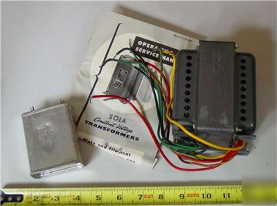 Nos sola 7106 constant voltage transformer 120V ac