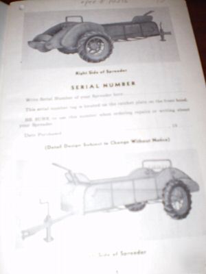 John deere model h spreader operator's manual