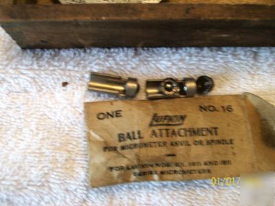 Lufkin micrometer 0-1 inch micrometer w/ball attachment