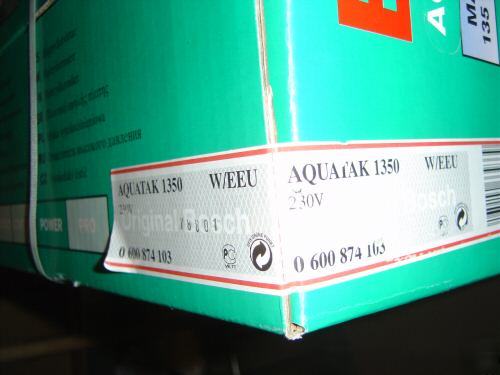 Bosch aquatak 1350 pressure washer