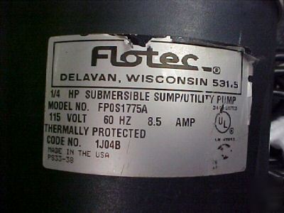 Flotec intellipump #FPOS1775A 