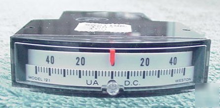 Weston 121 zero center edge panel meter 0 to +/- 50 ua